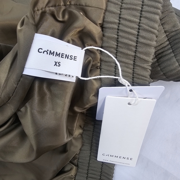 Commense Olive Green Bomber Jacket XS Streetwear Casual Spring Layer - Picture 6 of 14